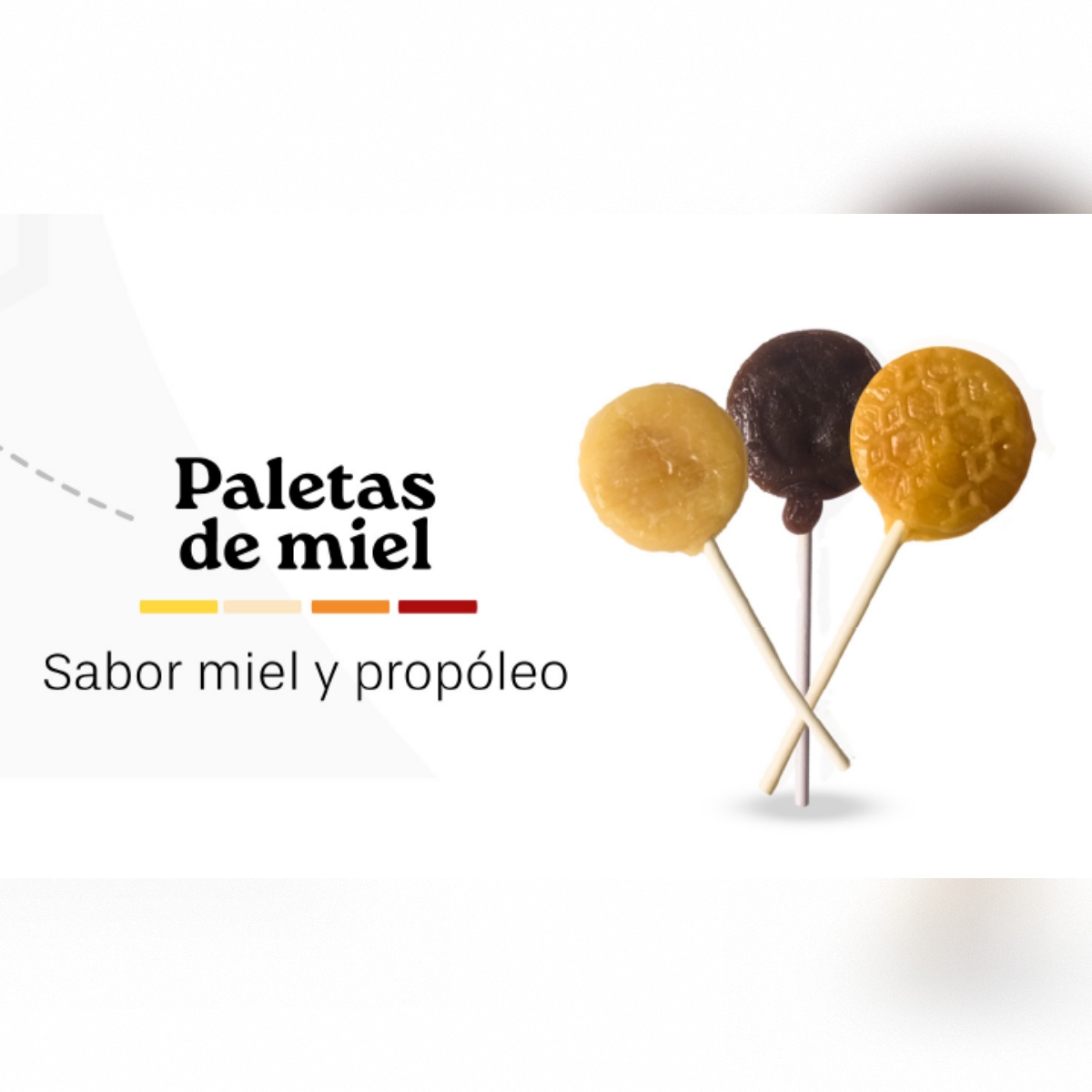 Paletas de miel o propóleo